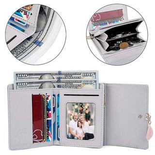 Only-bags.store Portafoglio piccolo in ecopelle liscia con scomparti multipli  