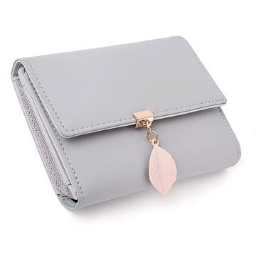 Portemonnaie aus glattem und weichem Kunstleder Geldbörse kleines Portemonnaie mit vielen Fächern