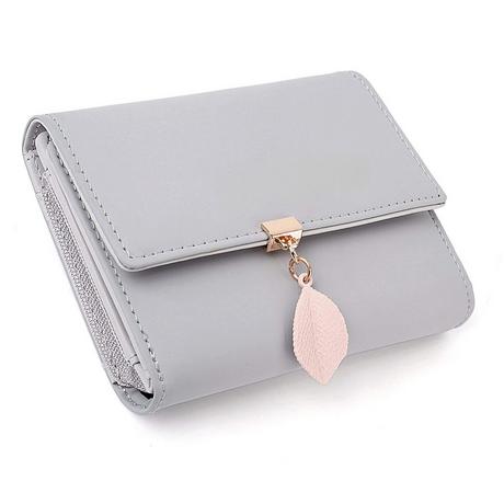 Only-bags.store Portafoglio piccolo in ecopelle liscia con scomparti multipli  