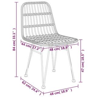 VidaXL Chaise de jardin acier  