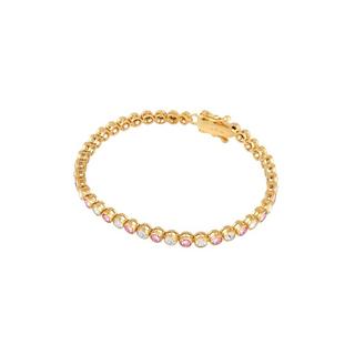 Elli  Bracelet Femmes Tennis Tendance Étincelante Avec Cristaux Rose 