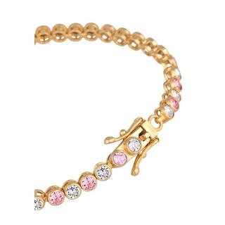 Elli  Bracelet Femmes Tennis Tendance Étincelante Avec Cristaux Rose 