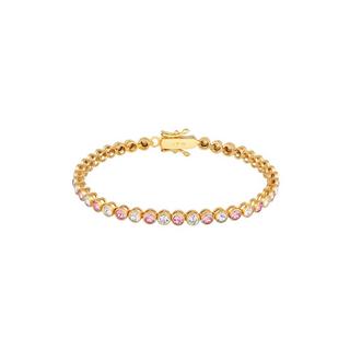 Elli  Bracelet Femmes Tennis Tendance Étincelante Avec Cristaux Rose 