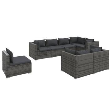 Garten lounge set poly-rattan