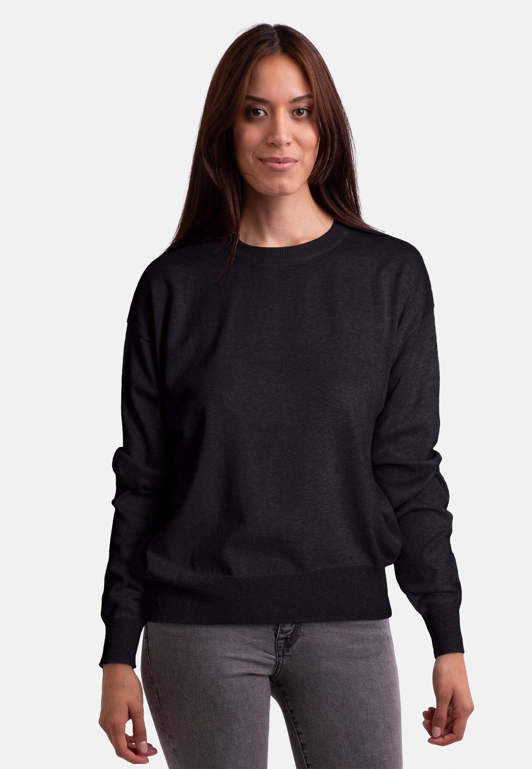 CASH-MERE.CH  Pullover ras du cou en laine et cachemire , style oversize 