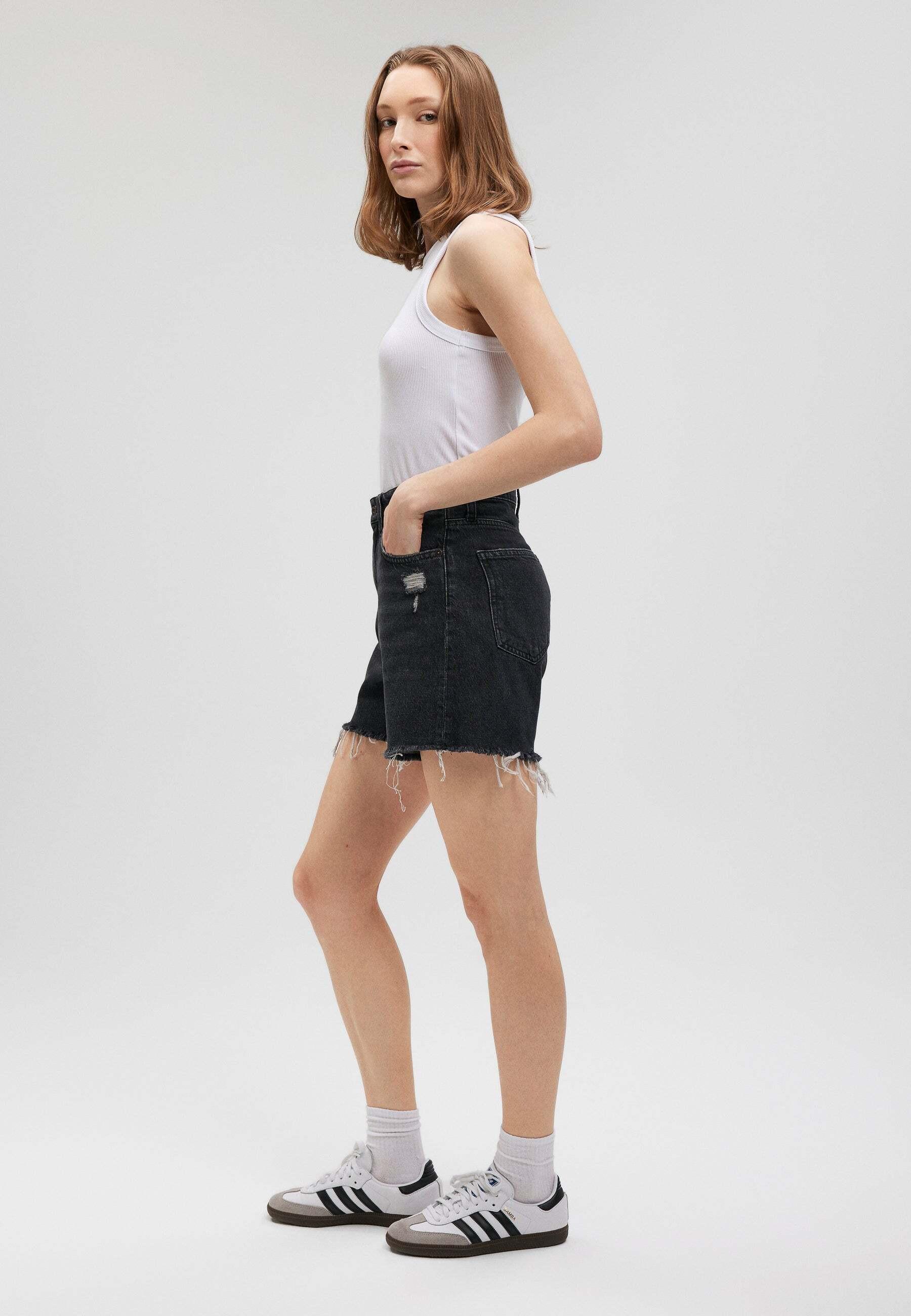Mavi Millie Smoke 90S Relaxed Fit Shorts  