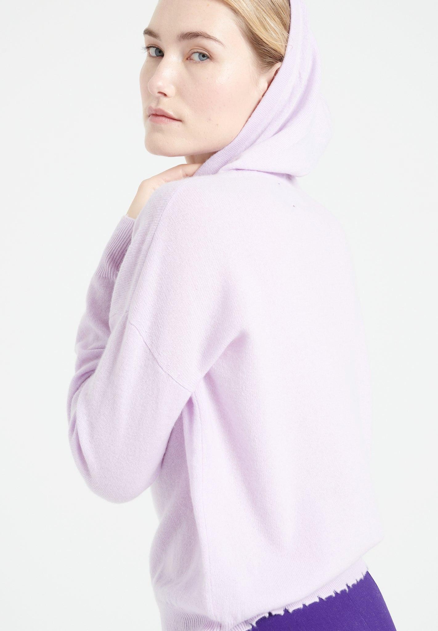 Studio Cashmere8  MIA 16 Hoodie mit ziselierten Abschlüssen - 100% Kaschmir 