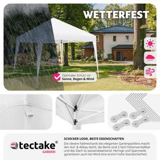 Tectake Pavillon höhenverstellbare Füsse  