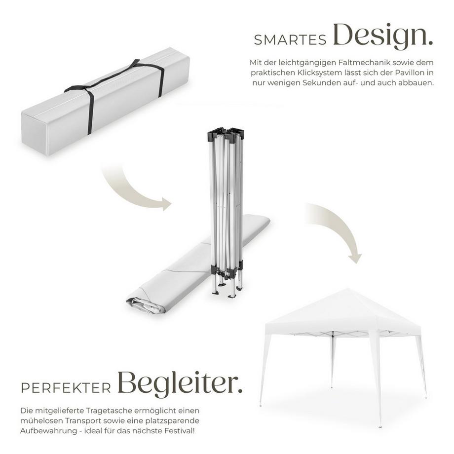 Tectake Pavillon Linosa 3 x 3 m faltbar und wasserabweisend  