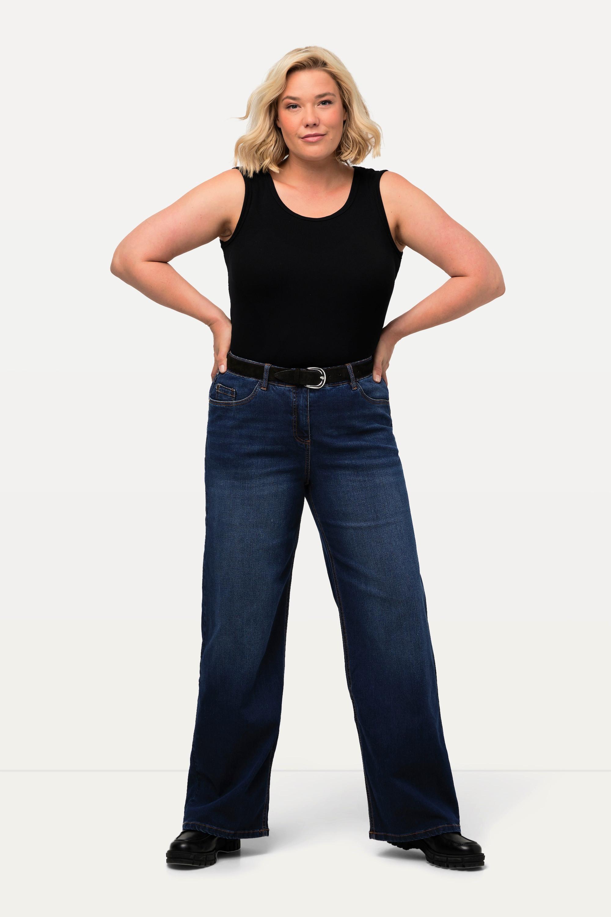 Ulla Popken  Jean 5 poches Mary. Taille confortable et jambe large 