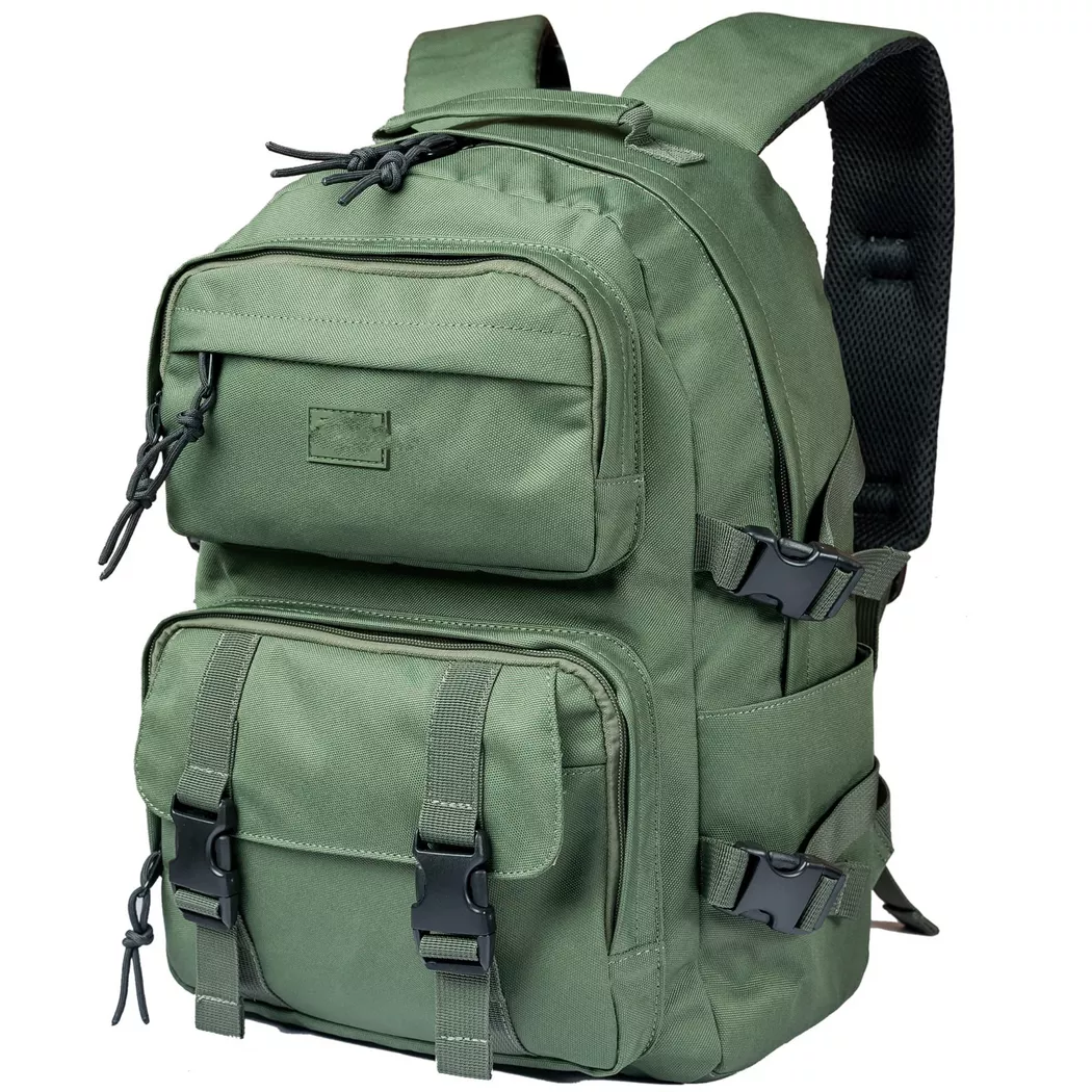 Only-bags.store - Schulrucksack, Reiserucksack Laptop Rucksack, für Damen, Rasengrün, Größe Onesize