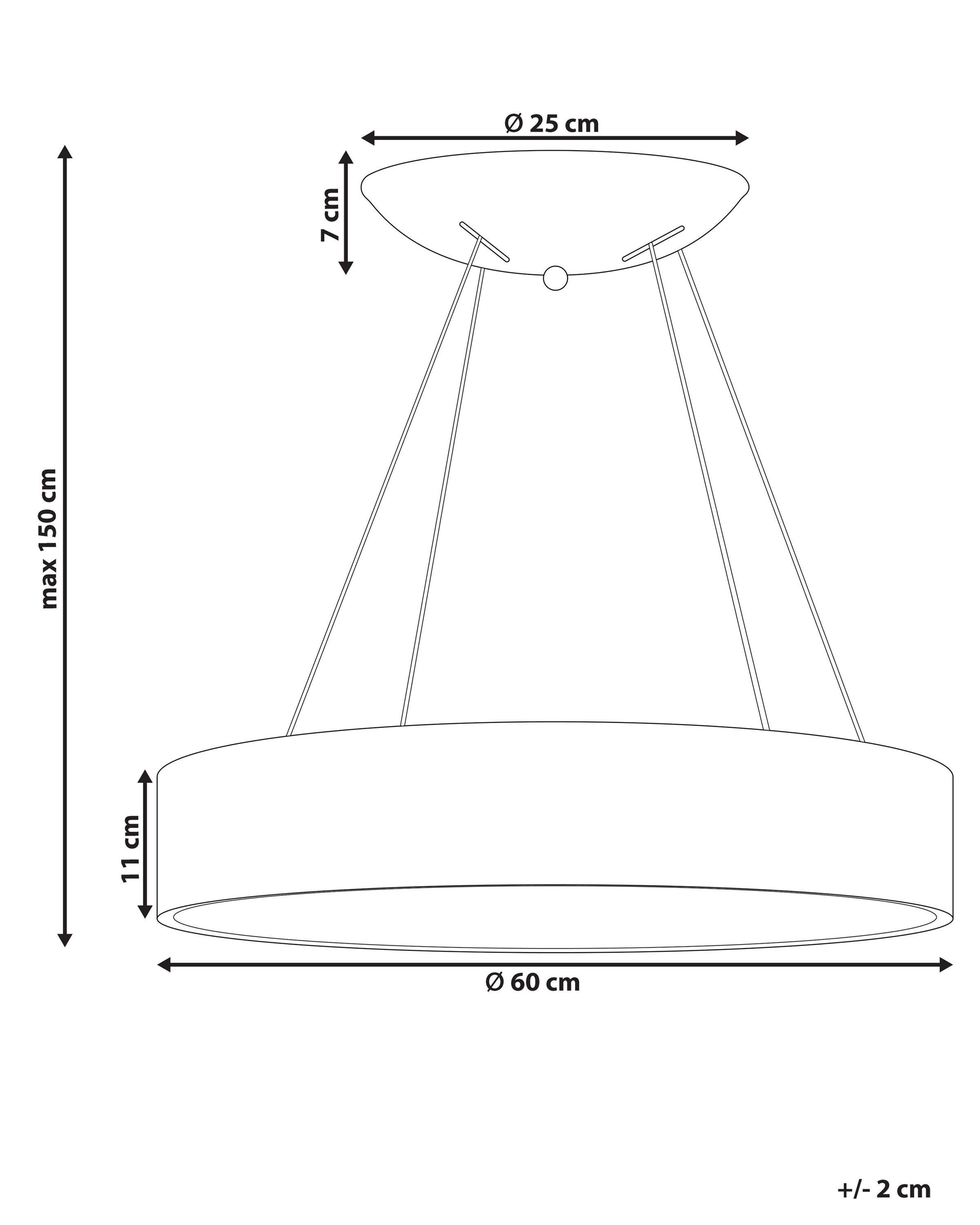 Beliani Lampe suspension en Acier Moderne LENYA  