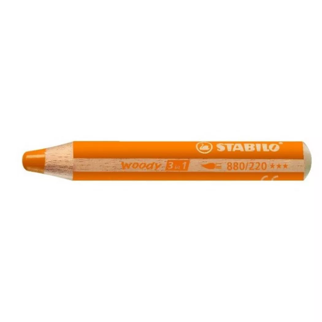 STABILO Multitalentstift woody 3 in 1, rund, orange