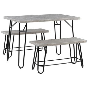 Esszimmer Set aus MDF-Platte Industriell KEMPTON