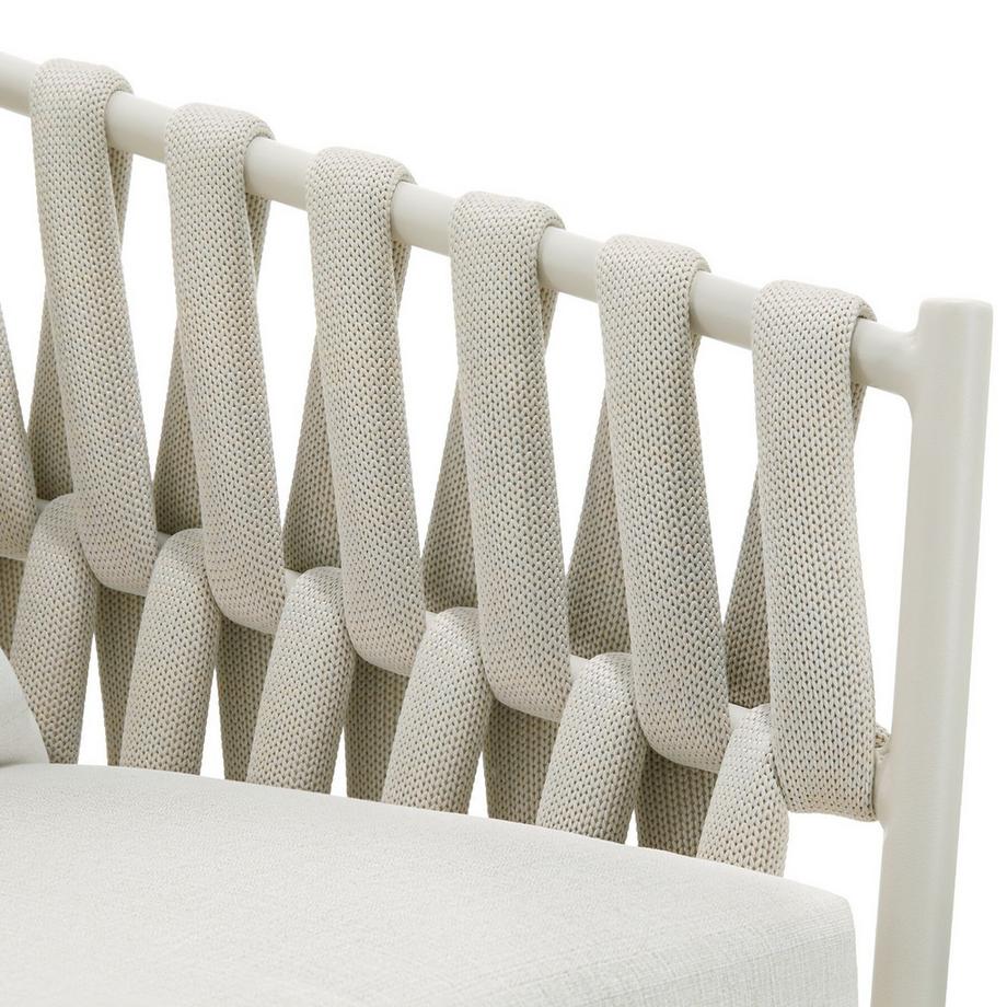 Tectake Sedia in alluminio Lugano dal design intrecciato  