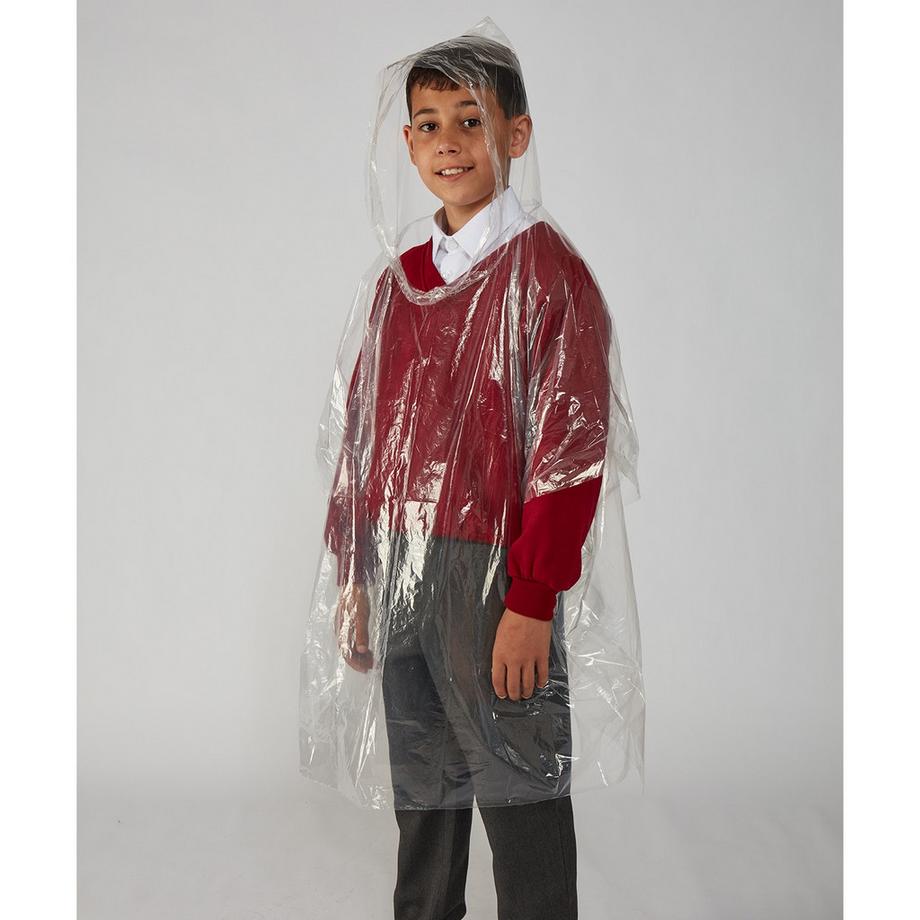 Universal Textiles Poncho Antipioggia Riutilizzabile con Cappuccio per Bambini  