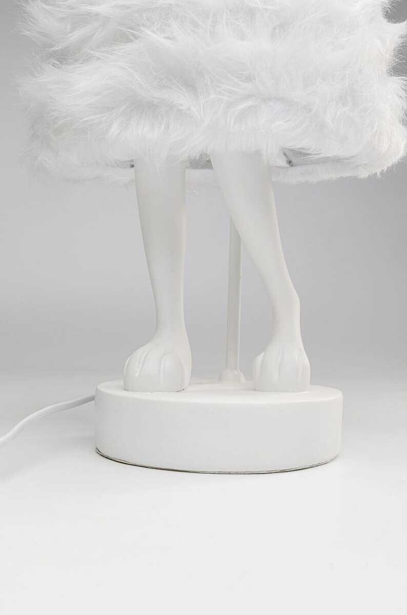 KARE Design Lampe de table Animal Rabbit Fur blanc argent 68  