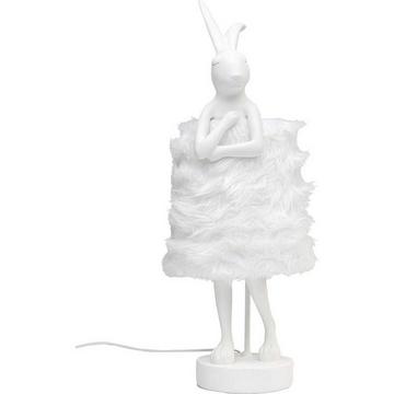 Tischleuchte Animal Rabbit Fur weiss silber 68