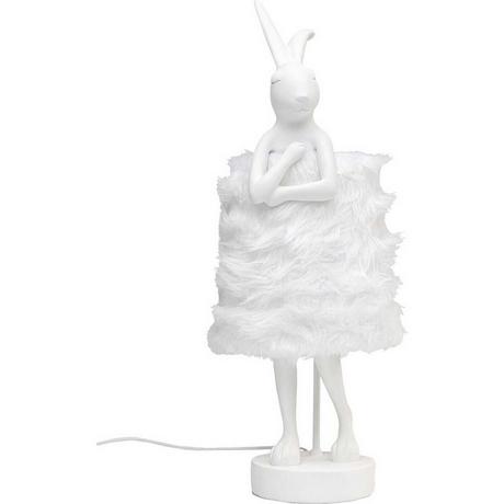 KARE Design Lampe de table Animal Rabbit Fur blanc argent 68  