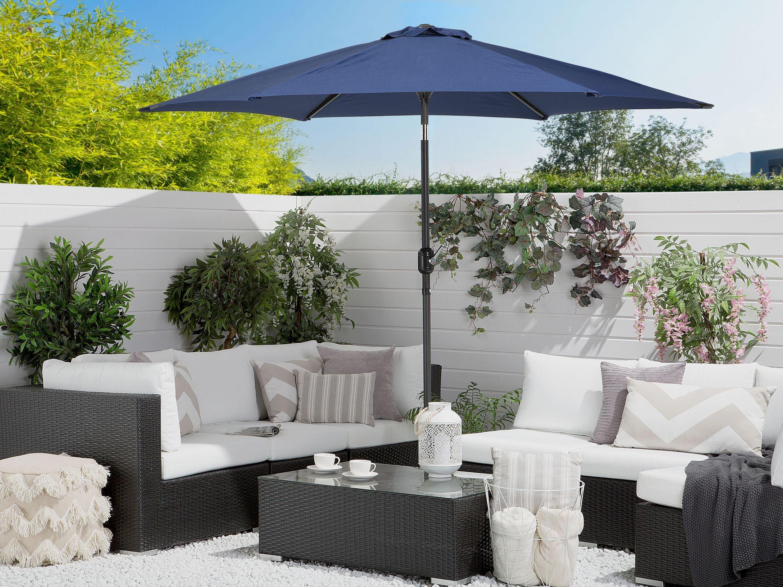 Beliani Marktschirm aus Stoff VARESE  