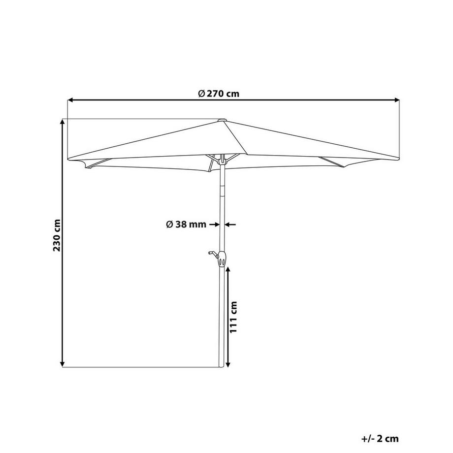 Beliani Ombrellone da esterno en Tessuto VARESE  