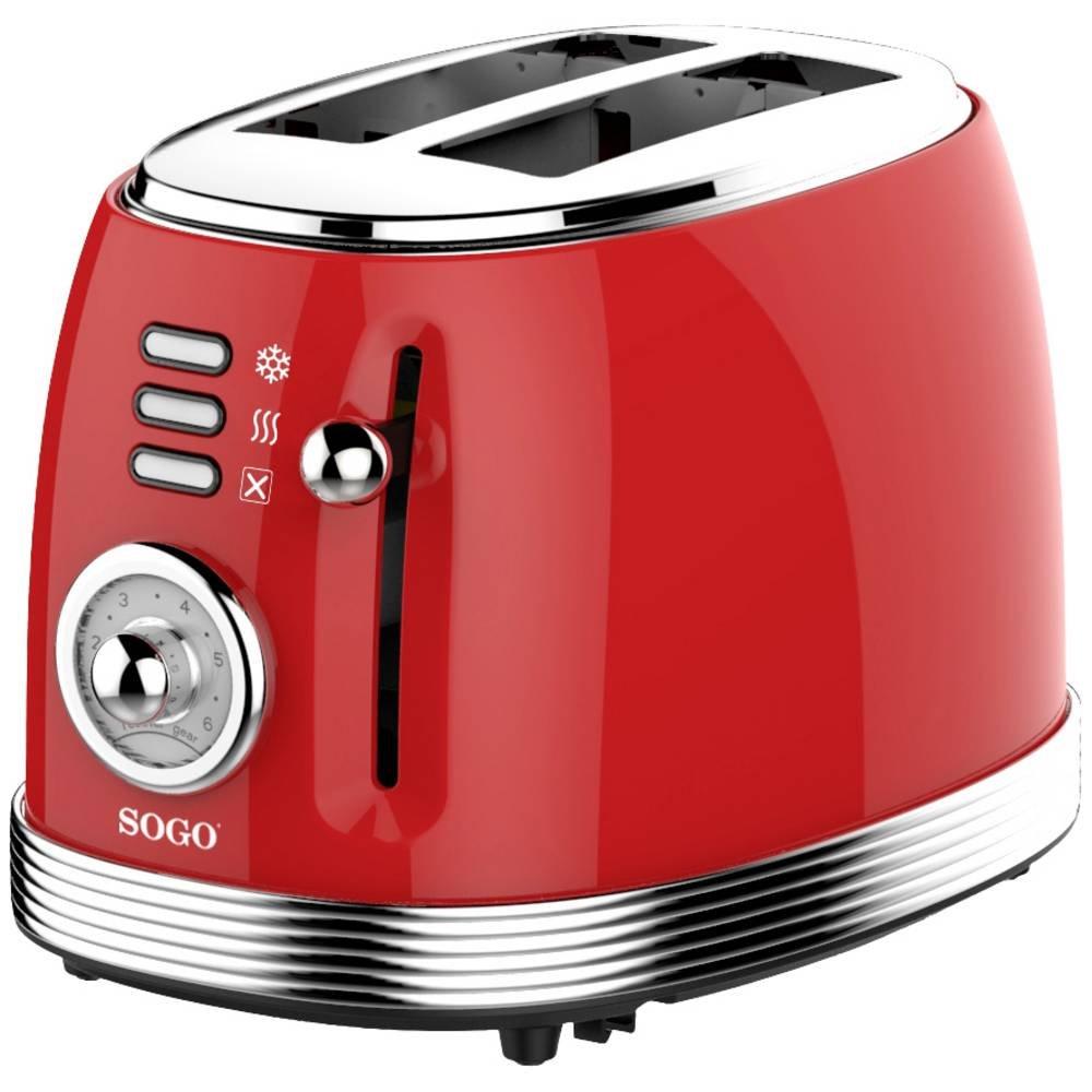 SOGO Human Technology Toaster Kontrollleuchte, Toastfunktion Rot (metallic)  