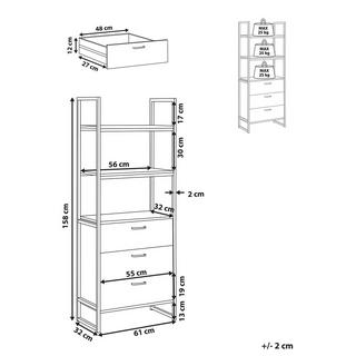 Beliani Etagère en MDF Industriel TIFTON  