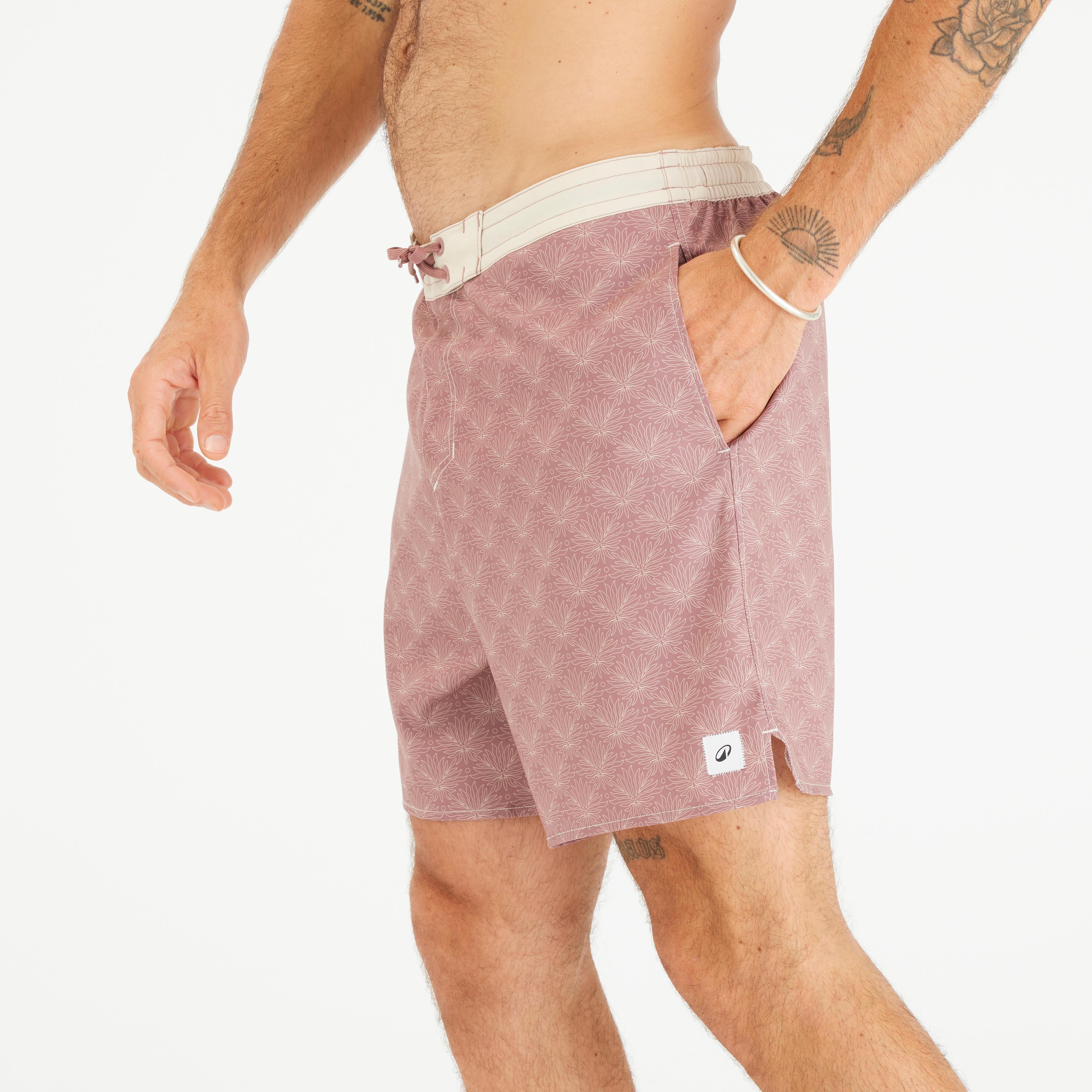 DECATHLON BS100L Boardshorts mit Blumenmuster  