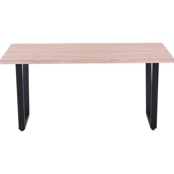 Table à manger décor chêne Sonoma, châssis skid 160x90