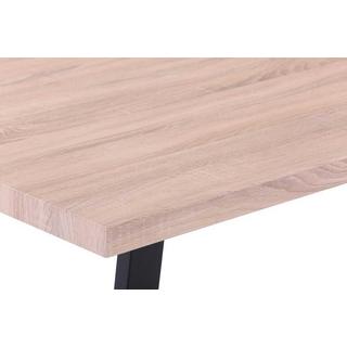 mutoni Table à manger décor chêne Sonoma, châssis skid 160x90  