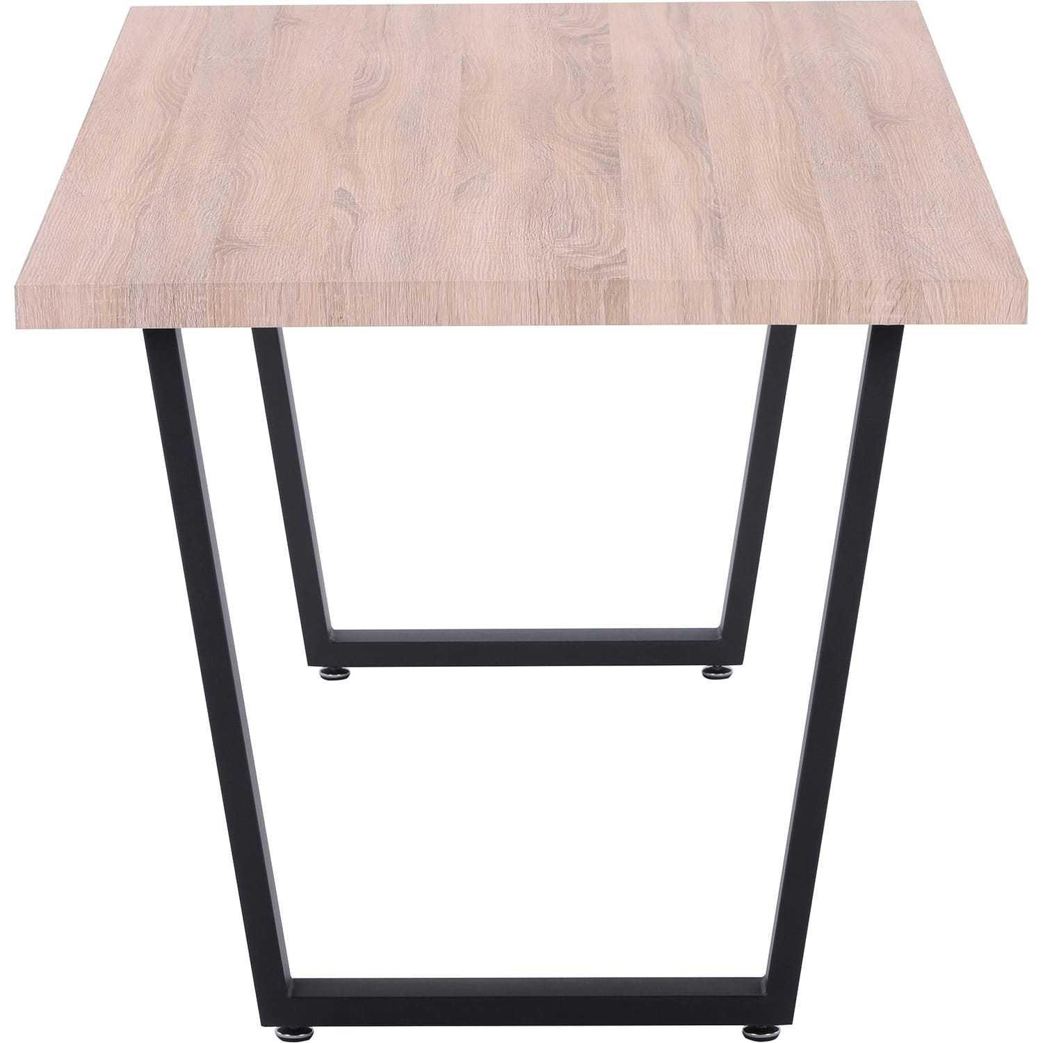 mutoni Table à manger décor chêne Sonoma, châssis skid 160x90  