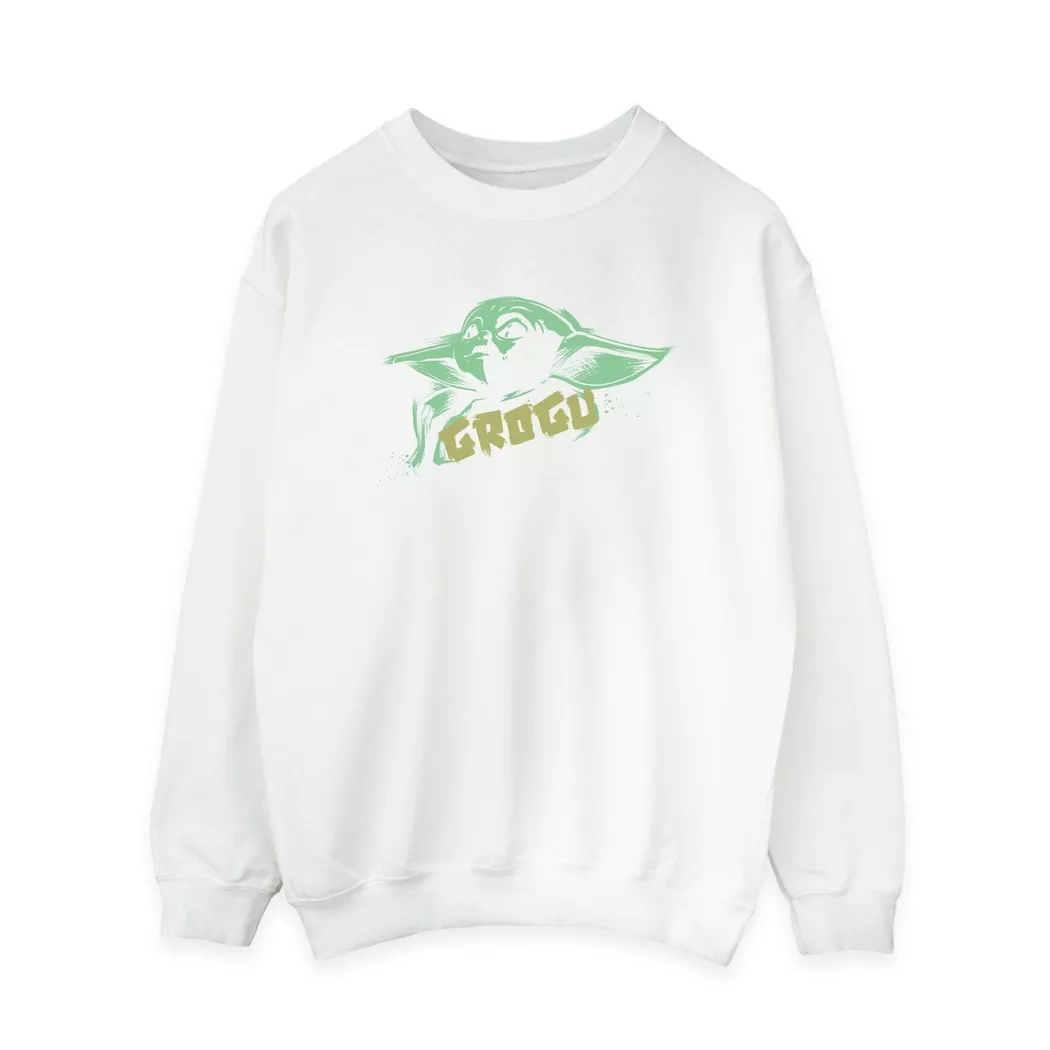 STAR WARS - The Mandalorian The Child Sweatshirt, per donna, Blanco, Größe M