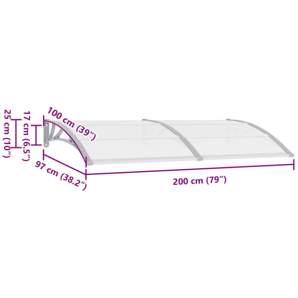 VidaXL Auvent de porte polycarbonate  