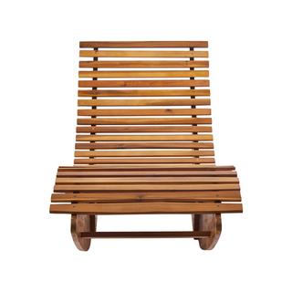 Beliani Transat avec coussin en Acacia Traditionnel BRESCIA PREMIUM  