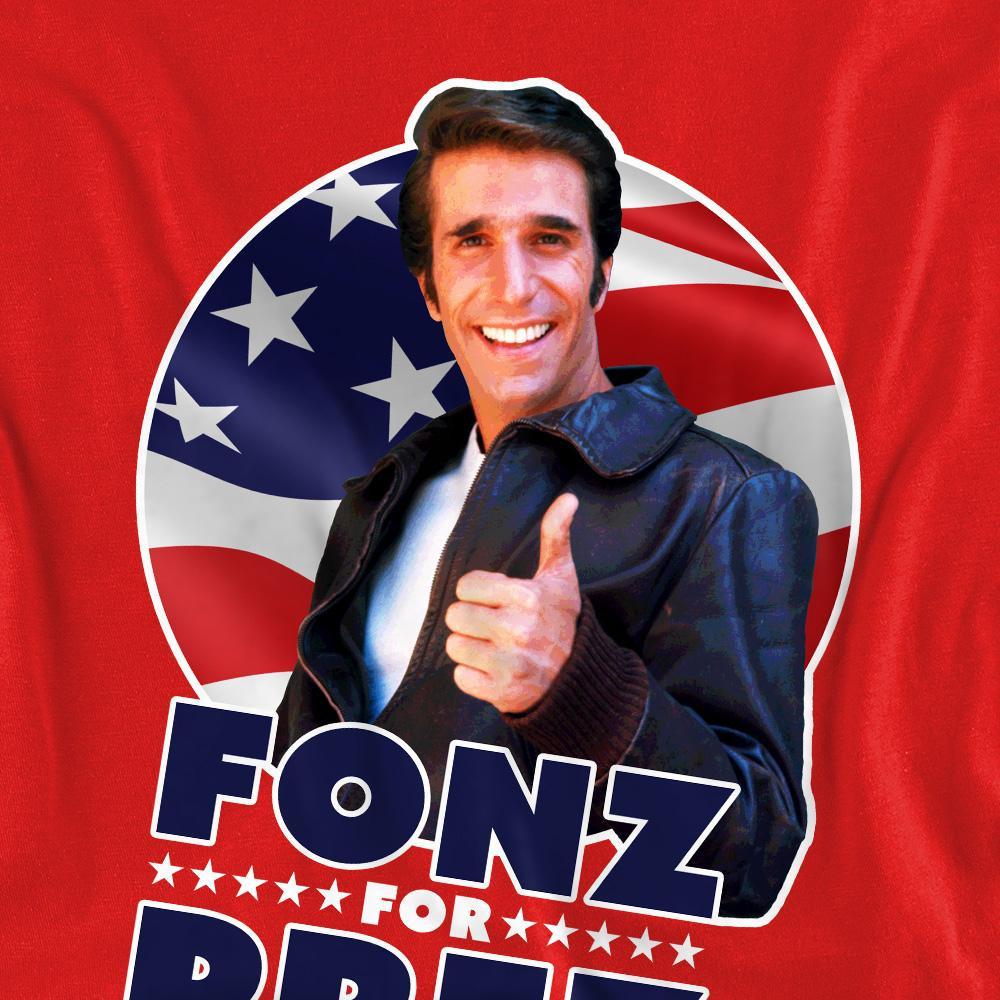 Happy Days Fonz for Prez Bedrucktes Regular Fit Sweatshirt  
