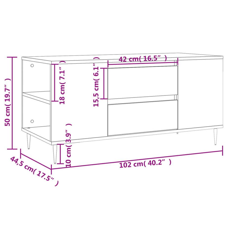 VidaXL Couchtisch holzwerkstoff  