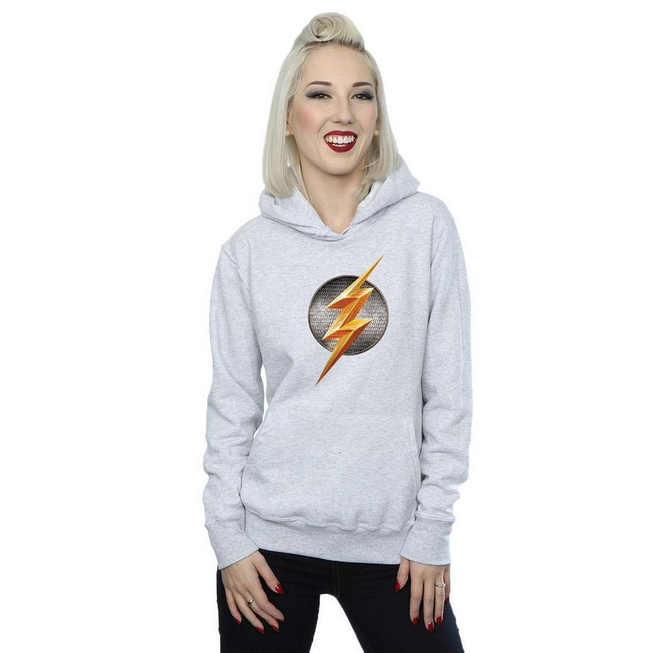 DC COMICS Justice League The Flash Logo Felpa con Cappuccio  