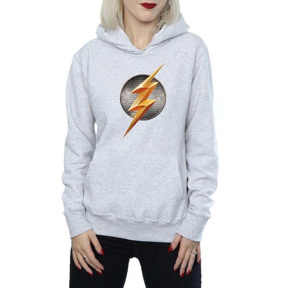 DC COMICS Justice League The Flash Logo Felpa con Cappuccio  