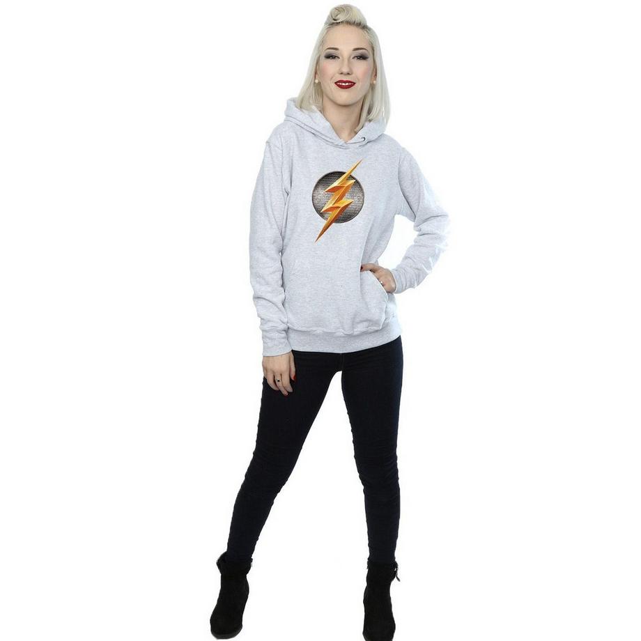 DC COMICS Justice League The Flash Logo Felpa con Cappuccio  