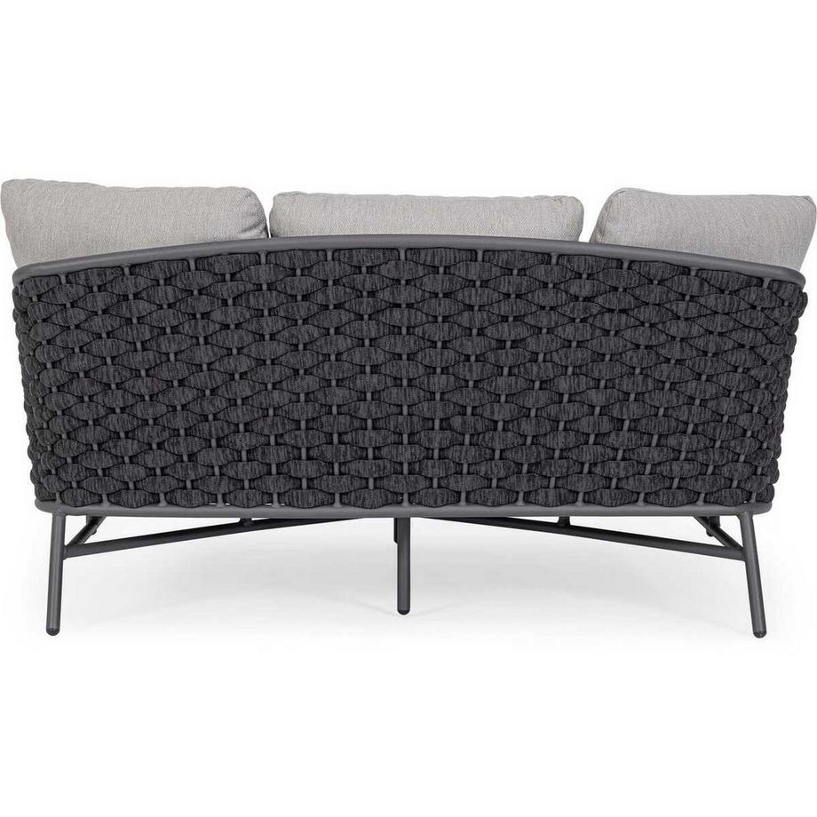mutoni Daybed Everly mit Kissen graphit 166x153  