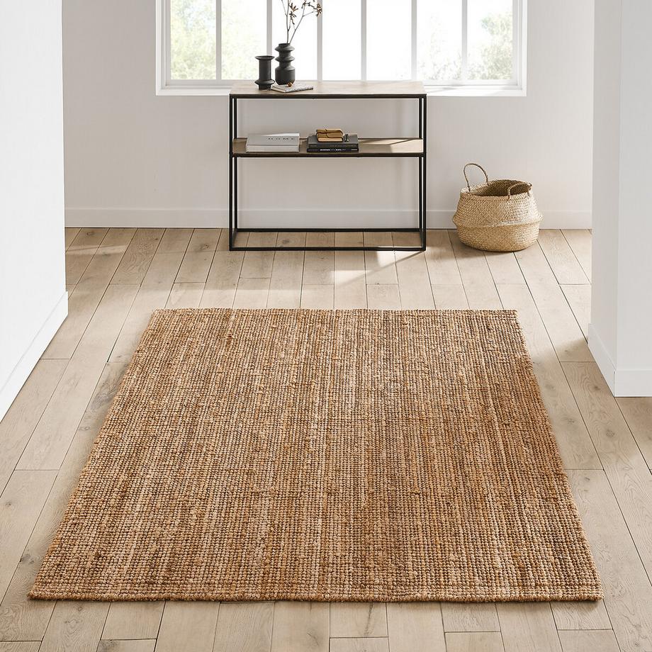Tapis en jute tressé main