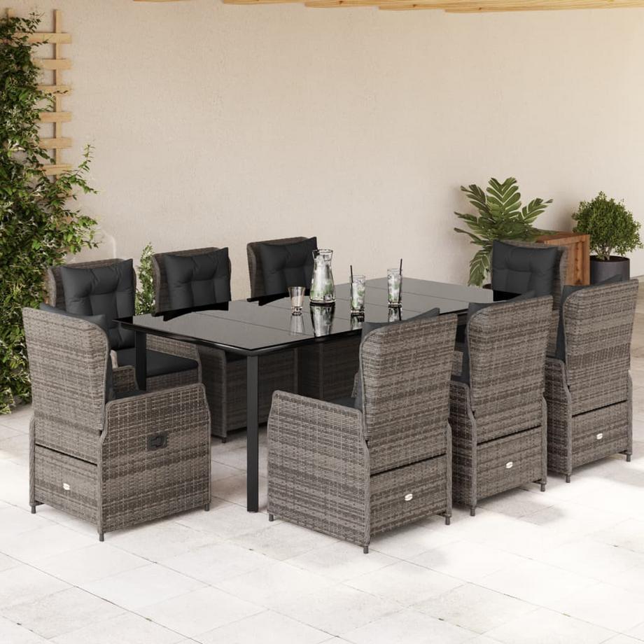 VidaXL set da pranzo da giardino Polirattan  