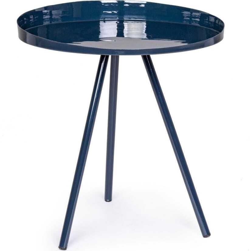 mutoni Table d&#039;appoint Anchita bleu 46x46  