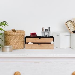 Northix Cassettiera in bambù e MDF 2 scomparti  