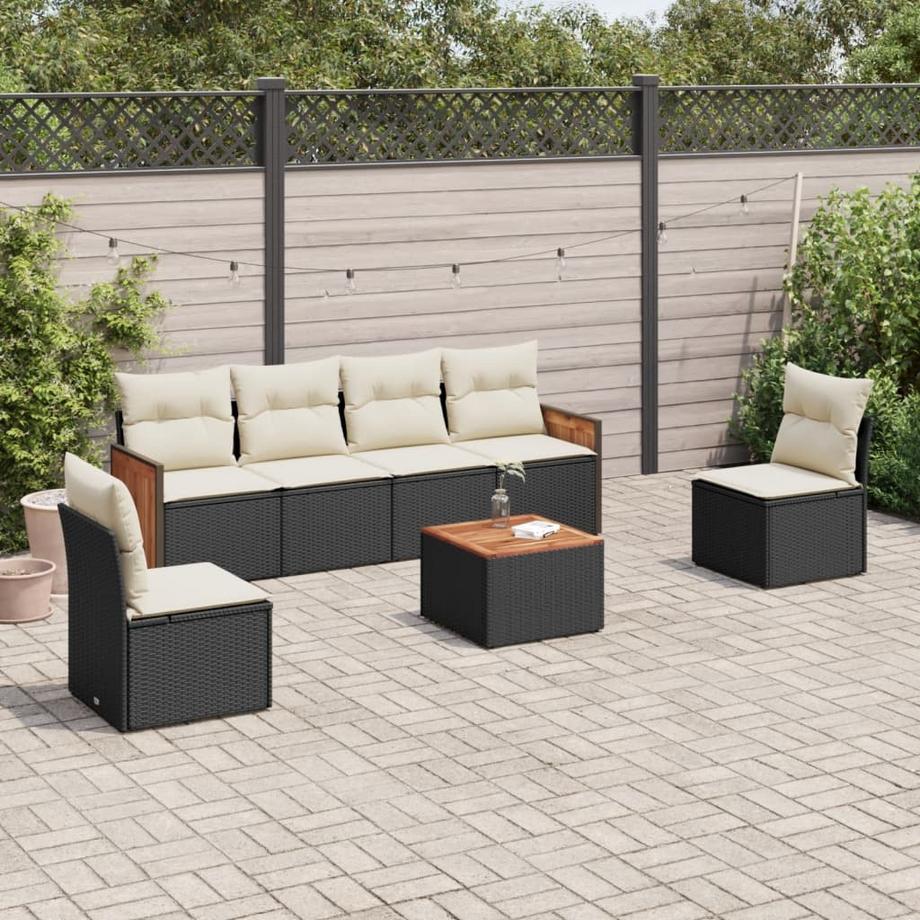 VidaXL set divano da giardino Polirattan  