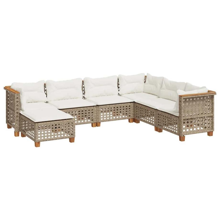 Ensemble de canapés de jardin rotin synthétique
