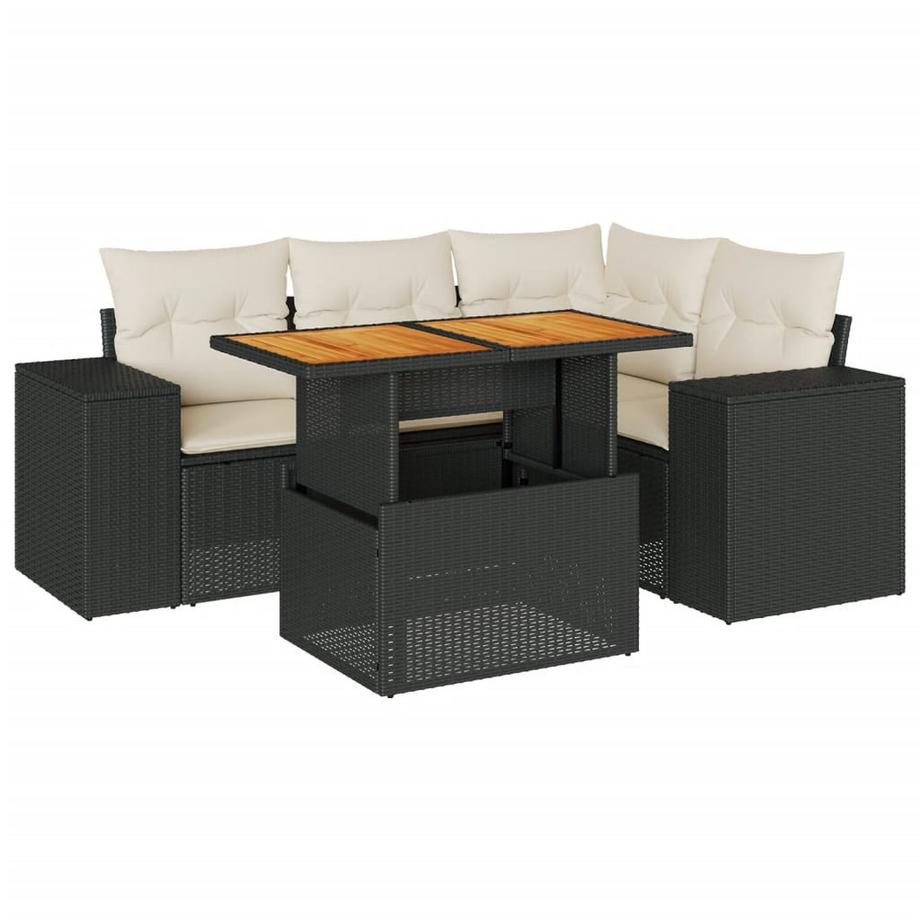 set di divani da giardino Polirattan