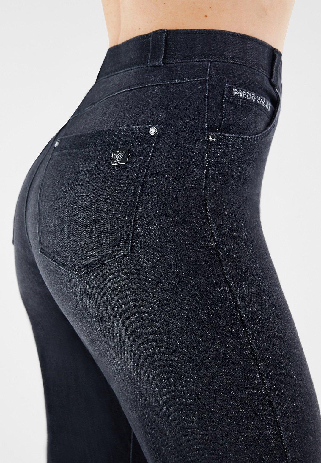 FREDDY  FREDDY BLACK Jeans aus Stretch-Denim mit hohem Taillenbund, 7/8-Länge und weitem Bein 
