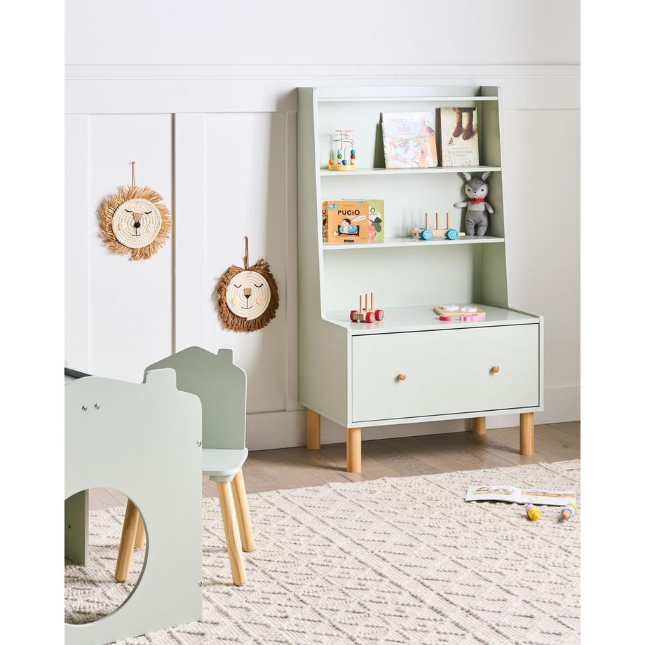 Beliani Bücherregal mit 3 Ebenen aus MDF-Platte Skandinavisch QUILPIE  