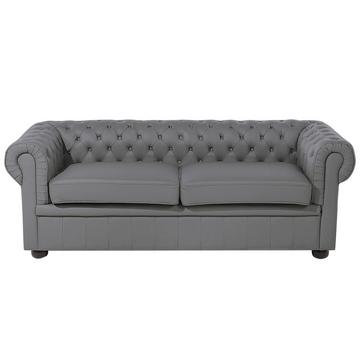 3 Sitzer Sofa aus Echtleder Glamourös CHESTERFIELD